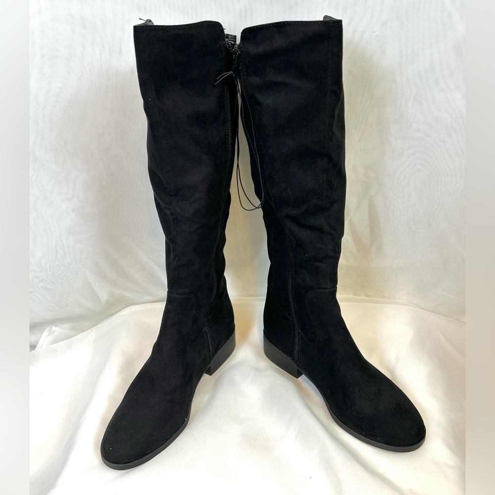 New Style & Co Charmanee Woman’s Black Knee High Riding Boots / Size US 6